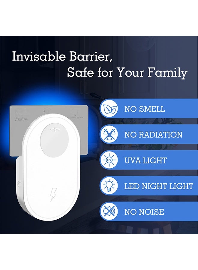 Muyixin Fly Trap Indoor Plug-in Fruit Fly Traps for Indoors with Night Light and UV Light, Plug-in Flying Insect Trap for Mosquito, Flies, Gnats, Moths - Image 2