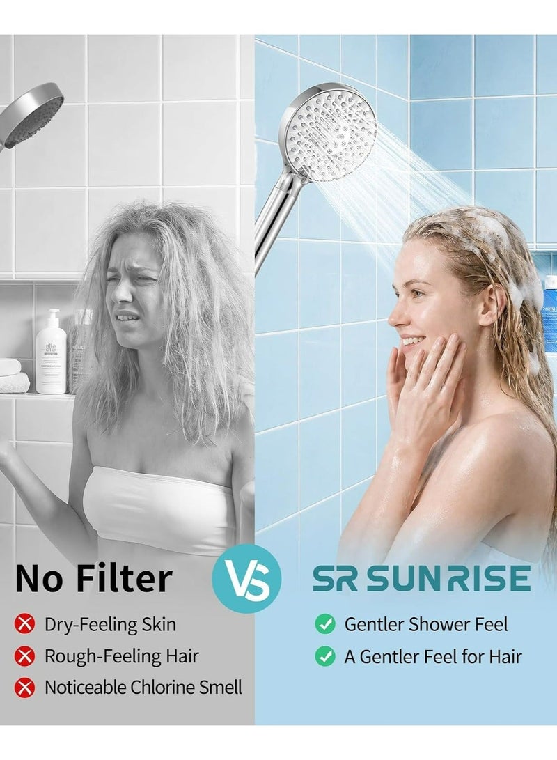 High Pressure Filtered Shower Head for Hard Water - Handheld Showerhead with Mineral Filter Balls for Chlorine Removal and Impurity Purification - Image 4