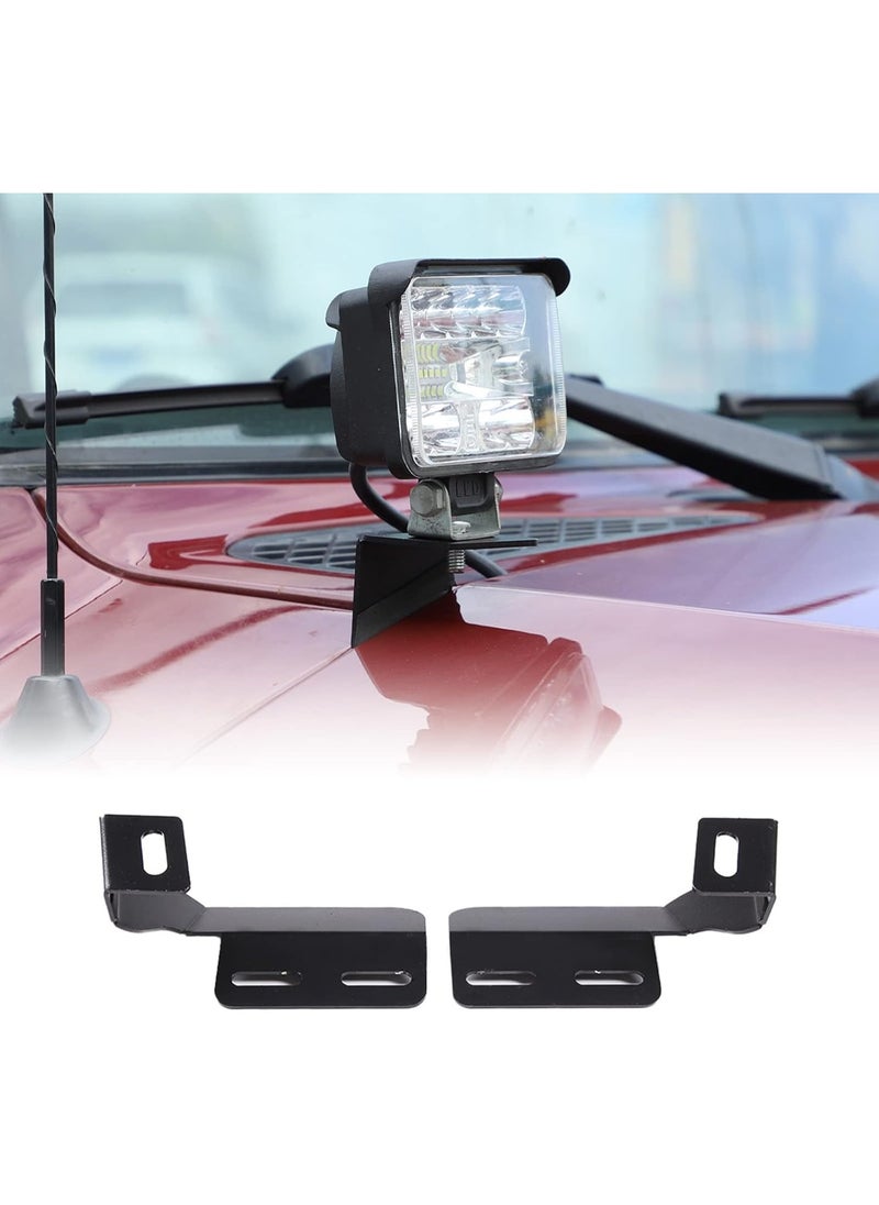 Generic Car Hood Light Mount Brackets for Toyota FJ Cruiser 2007-2021 | LED Spotlight & Work Light Mounting Bracket Holder Kit | Pillar Pods & Hood Hinges Offroad SUV Accessories  - Image 1