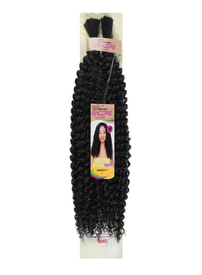 Janet Collection Human Hair Crochet Braids Encore La Vie Bohemian Deep Bulk (18-24") (24 Inch, 1B) - Image 2