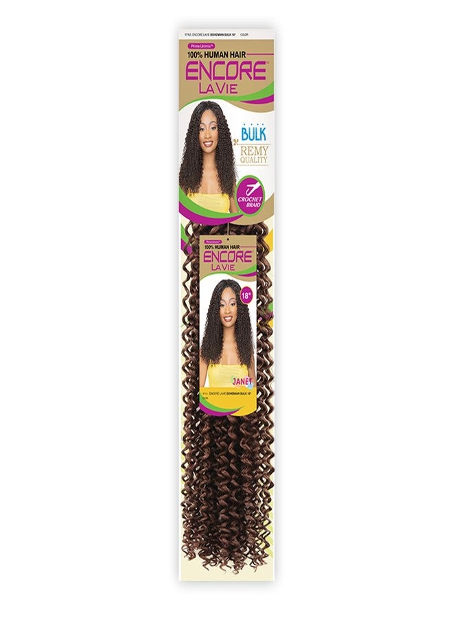 Janet Collection Human Hair Crochet Braids Encore La Vie Bohemian Deep Bulk (18-24") (24 Inch, 1B) - Image 3