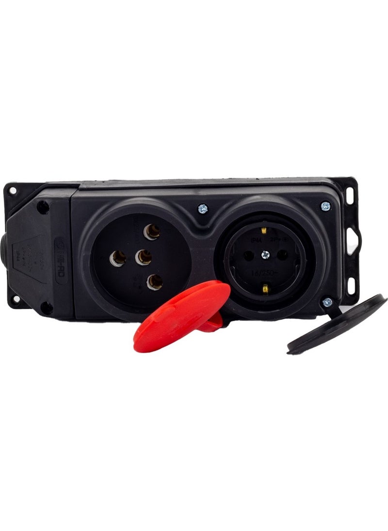 nead - 1AD 3X25A/1Pc 1X16A Group Socket Rubber - Image 1