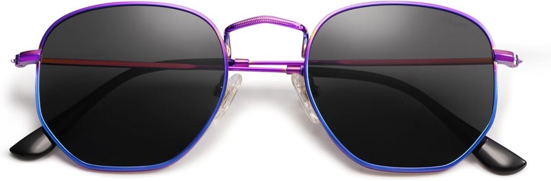 Sojos Square Polarized Sunglasses for Women Men Small Hexagonal Polygon Mirrored Lens SJ1072 - Image 1