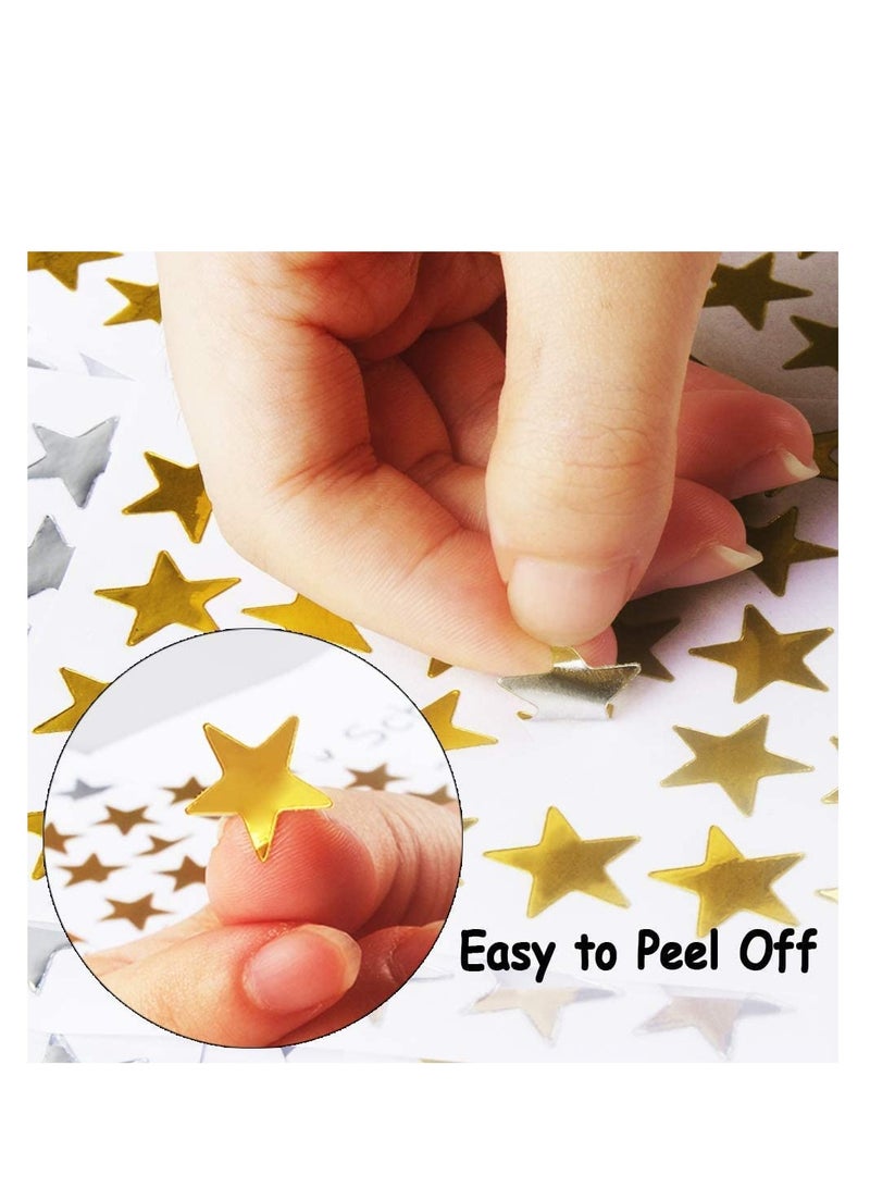E COMMERCE  BAG E-commerce BAG 700 Gold Star Sticker Golden Color Lables For Books Paper Classroom School Office Home Decoration For Kids Reward & Gift - Image 3