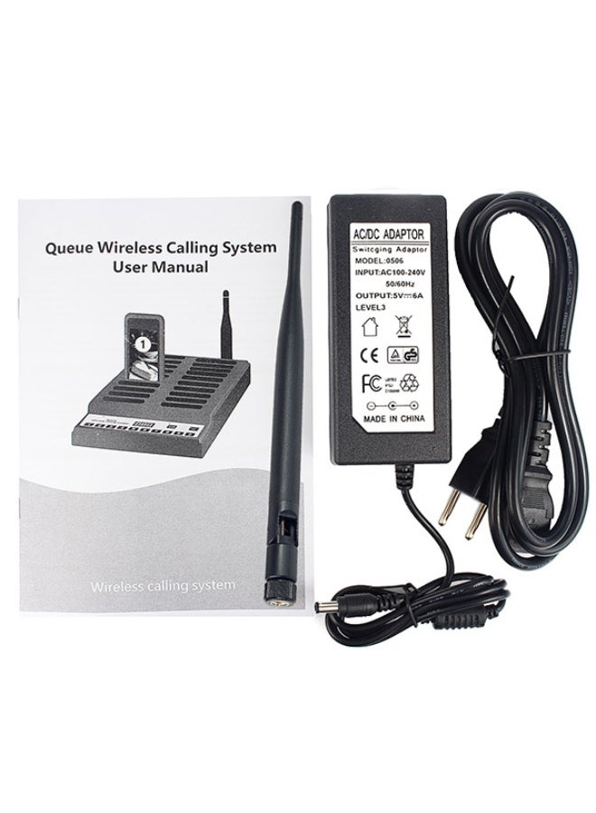 QC100 999 Channel Restaurant Wireless Paging Queuing Calling System with 20 Call Coaster Pagers, EU Plug - Image 4