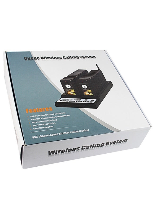 QC100 999 Channel Restaurant Wireless Paging Queuing Calling System with 20 Call Coaster Pagers, EU Plug - Image 5