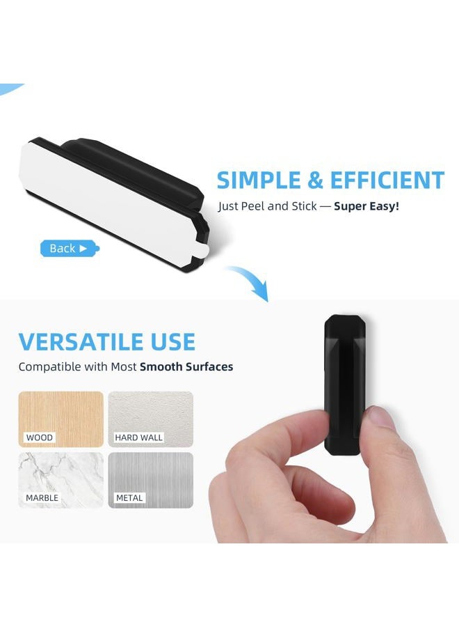 baecel 10 PCS Pen Holder, Upgraded Adhesive Pencil Holder for Desk, Flexible Silicone Pencil Holders Grips Clip for Desk Wall Clipboard, Office Classroom Essentials Teacher Supplies, Black - Image 5