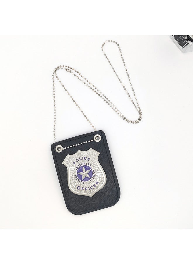 إسكدنيا أطفال لعبة الشرطة الملحقات الصغيرة  الشرطة تأثيري اكسسوارات شارة شارة الشرطة المعدنية-اللون: فضي 1 - Image 1