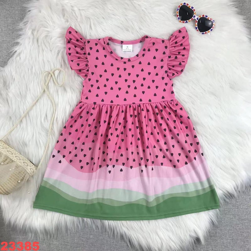 Baby Children'S Clothing Girls New Pink Figure Live Rabbit Color Stripe Flared Pants Suit - Image 5