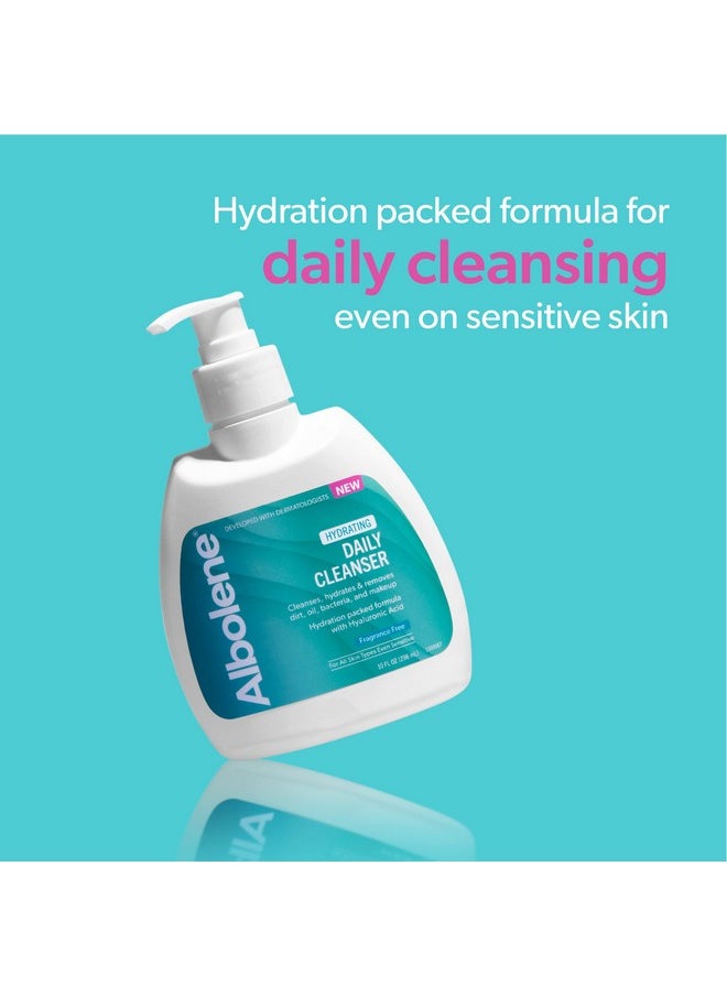 Albolene - Albolene Daily Face Wash, Moisturizing Face Cleanser and Makeup Remover with Hyaluronic Acid, 10 fl oz - Image 1