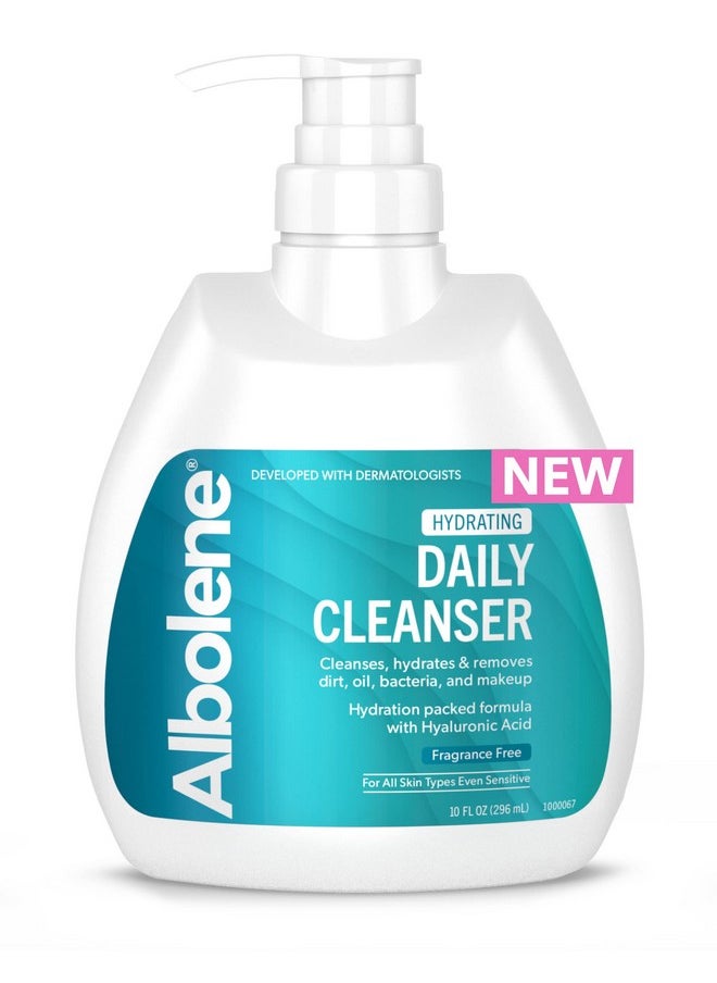 Albolene - Albolene Daily Face Wash, Moisturizing Face Cleanser and Makeup Remover with Hyaluronic Acid, 10 fl oz - Image 1