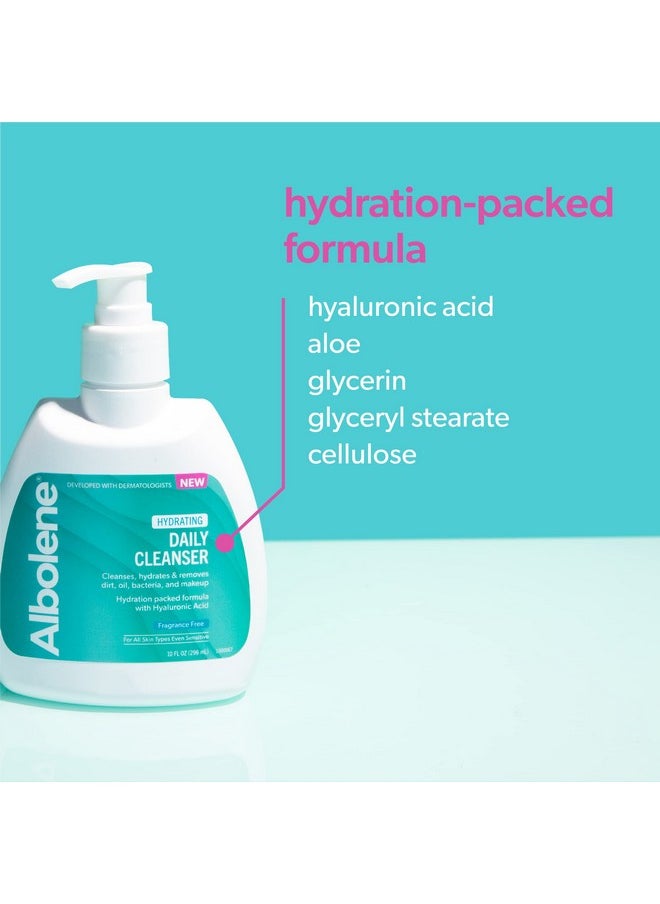 Albolene - Albolene Daily Face Wash, Moisturizing Face Cleanser and Makeup Remover with Hyaluronic Acid, 10 fl oz - Image 1
