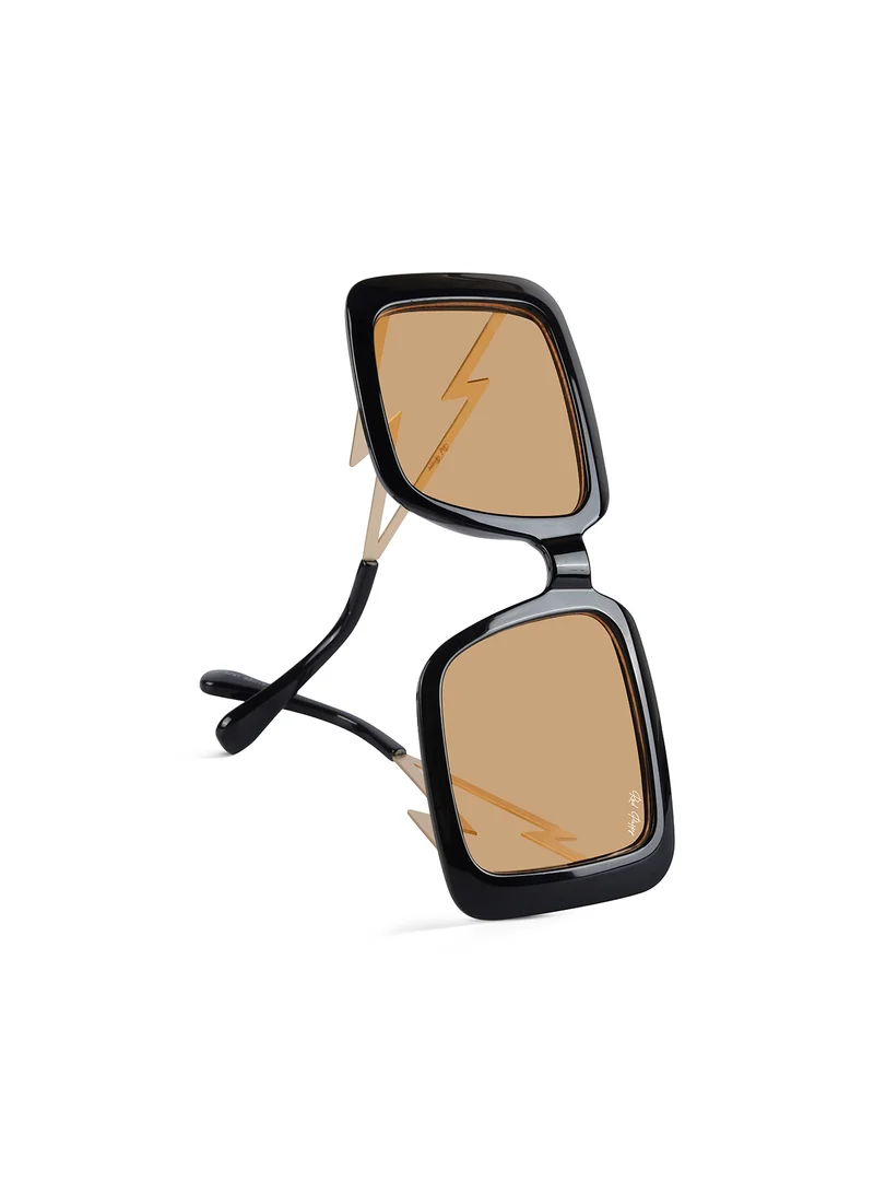 Woggles Stylish Yellow Oversized Sunglasses| 100% UV Protected| Men & Women