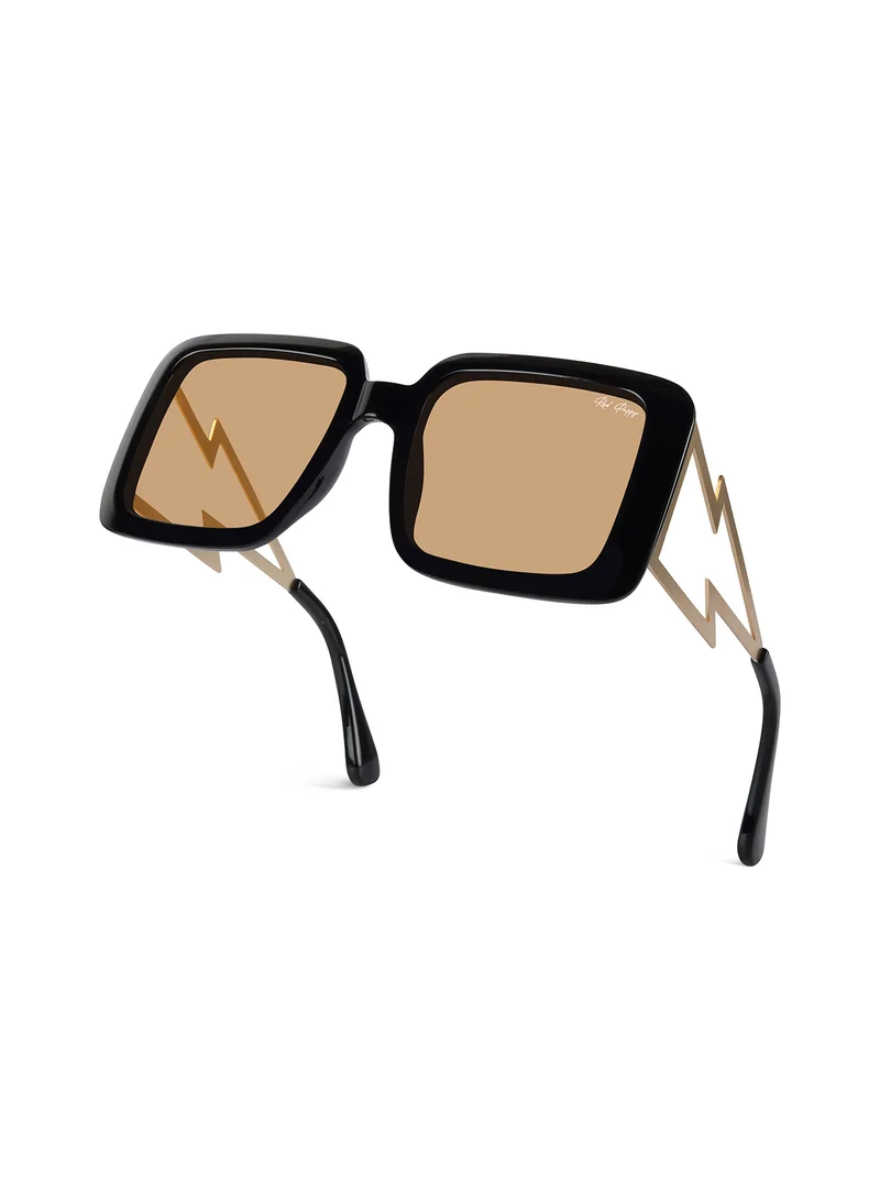 Woggles Stylish Yellow Oversized Sunglasses| 100% UV Protected| Men & Women