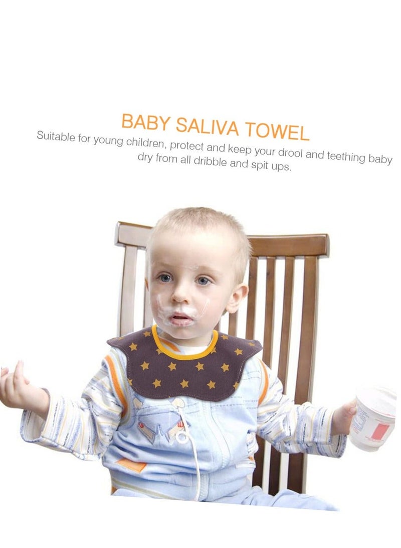 Y&D Baby Dining Bib, 5Pcs Bib Towel Bibs Drool Saliva Teething Newborn 100% Cotton, Waterproof, for Boys Girls Unisex and Drooling - Image 3