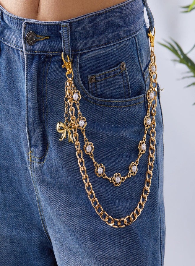 ANGLEQUEEN Chain Belts for Women Men Fashion Pocket Wallet Chains Pants Chain Y2k Grunge Accessories Halloween Christmas Jewelry Jean Chains Goth Accessories, Middle, Alloy Steel, No Gemstone - Image 3