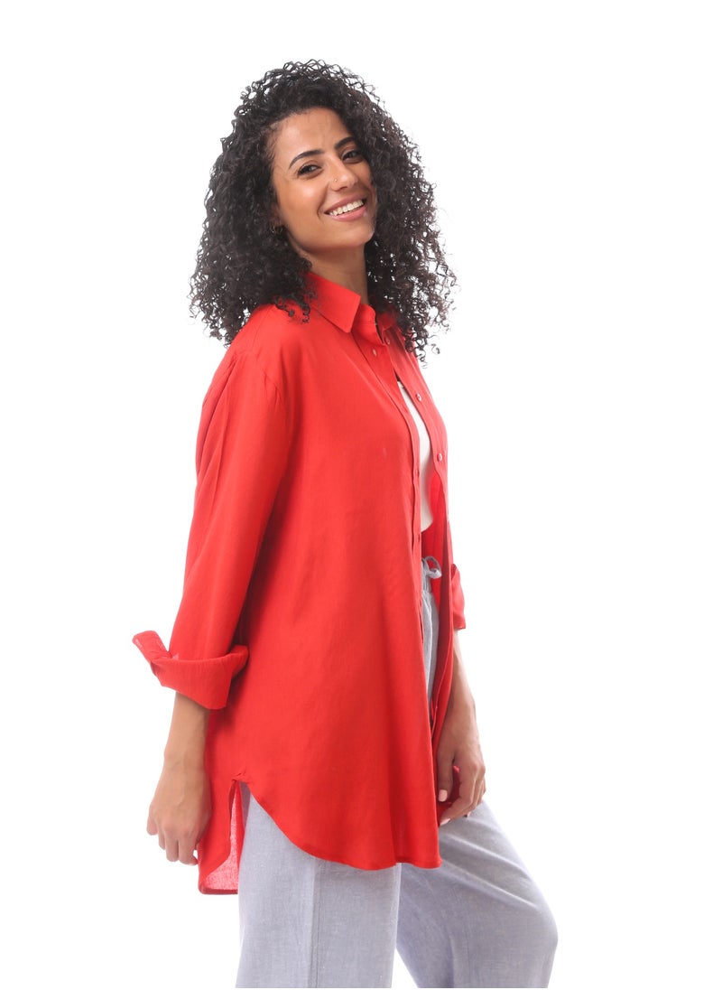 MERCH - Oversize Blouse With Front Buttons - Image 1