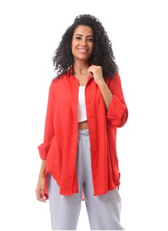 Oversize Blouse With Front Buttons