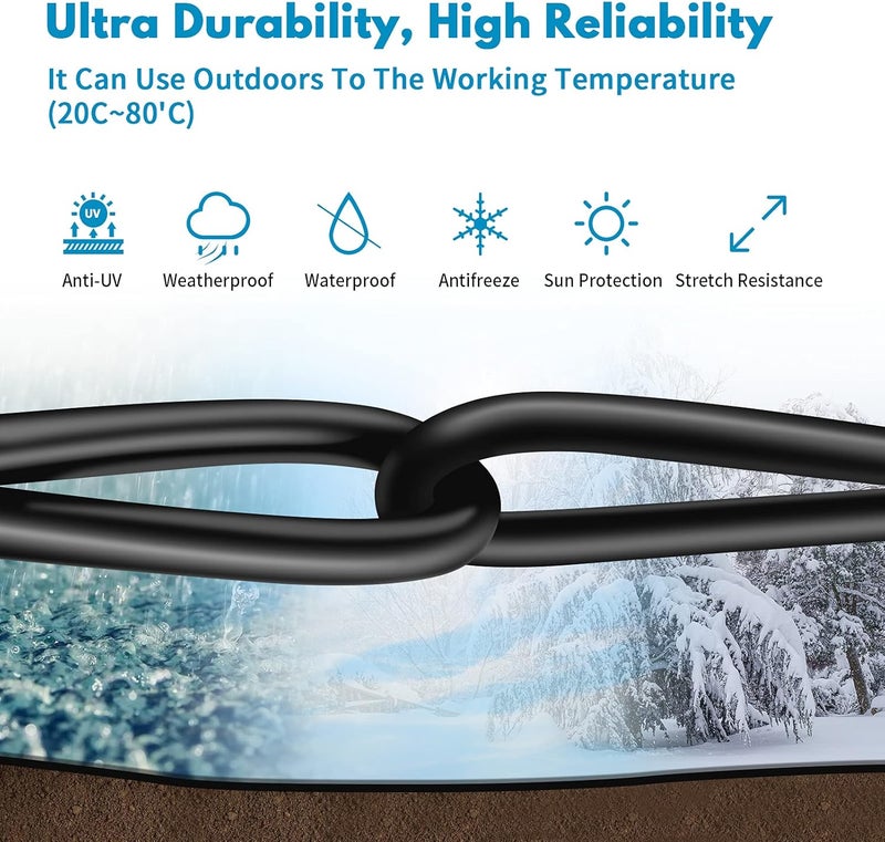 Vabogu Cat 8 Ethernet Cable, 1.5Ft 3Ft 6Ft 10Ft 15Ft 20Ft 30Ft 40Ft 50Ft 60Ft 100Ft Heavy Duty High Speed Internet Network Cable, Professional LAN Cable Shielded in Wall, Indoor&Outdoor - Image 4