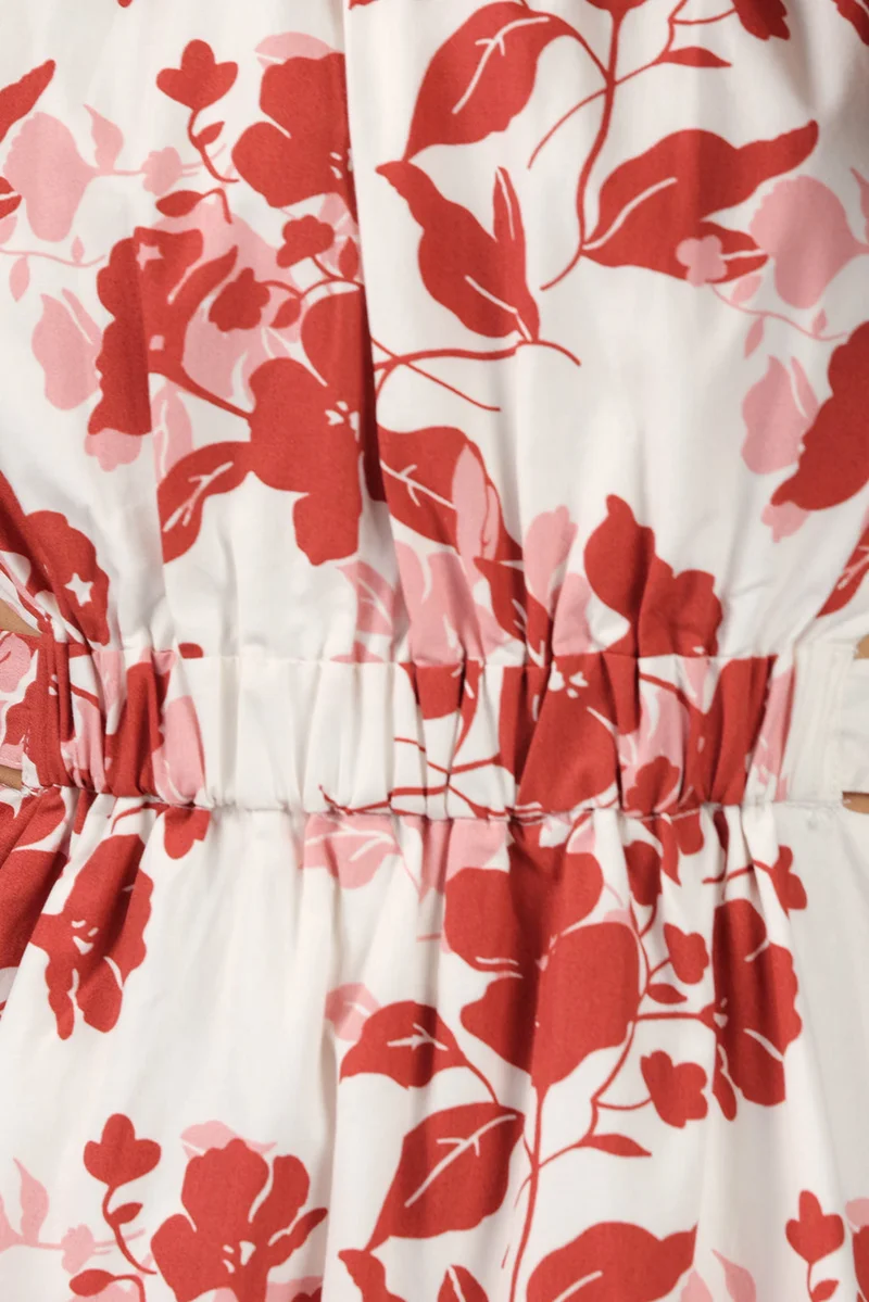 فيرجيو Cotton A Brunchwear Line Dresses With Cut Out Waist for Women