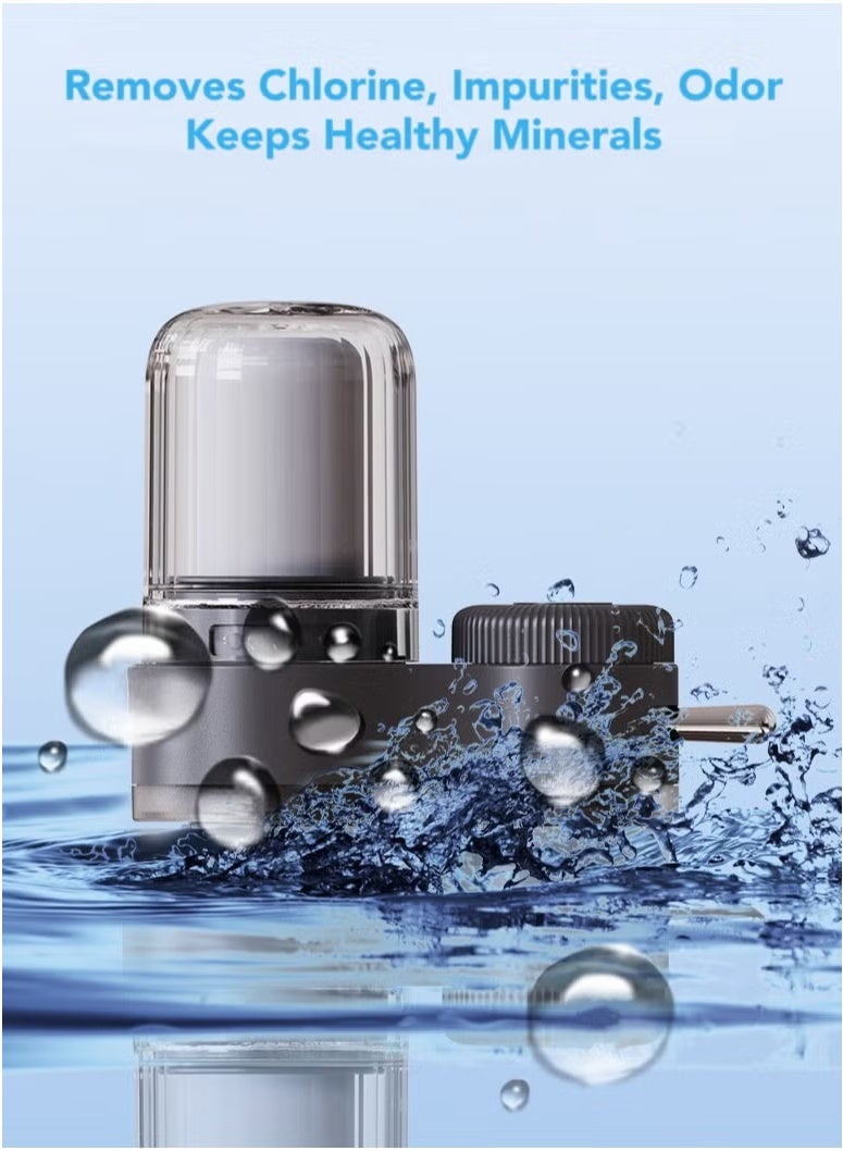 7 مراحل تنقية السيراميك فوسيت تنقية المياه تصفية للمطبخ حوض حوض الغسيل الشرب المنزلي، ReuseableTap Water Filter for Sink with Dual Outlets، Soften Hard Water & أزالة الشوائب - Image 5