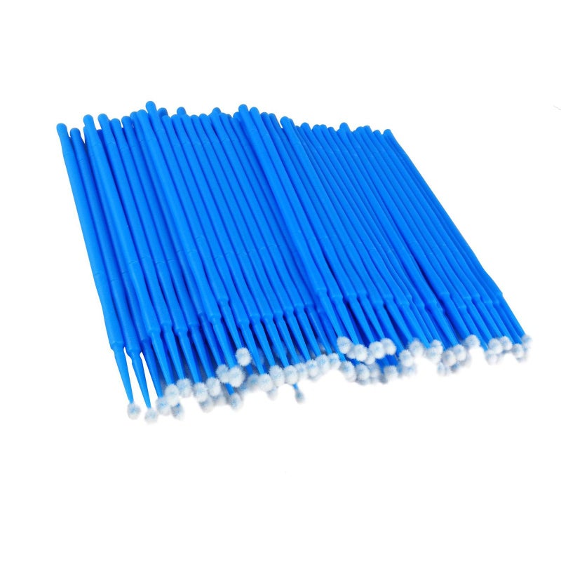 Touch Up Paint Brushes for Automotive Paint Chip Repair Disposable Micro Applicators-Blue (100 PCS)