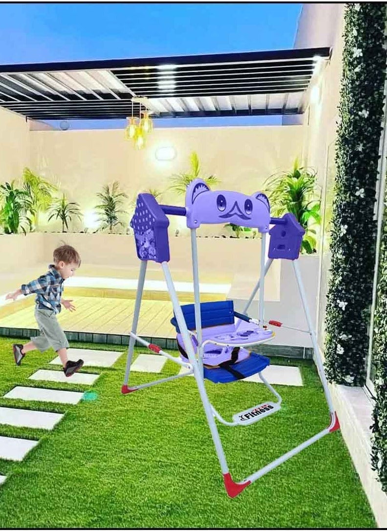 Rally Baby Swing, Indoor Outdoor Home Swing with Safety Seat, Infant Swing, Backyard Swing Sets, Infant and Toddler Swing Chair Set Blue - Image 2