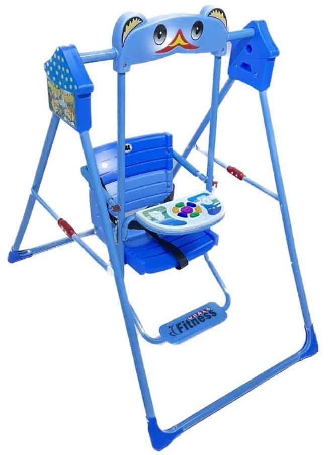 Rally Baby Swing, Indoor Outdoor Home Swing with Safety Seat, Infant Swing, Backyard Swing Sets, Infant and Toddler Swing Chair Set Blue - Image 1