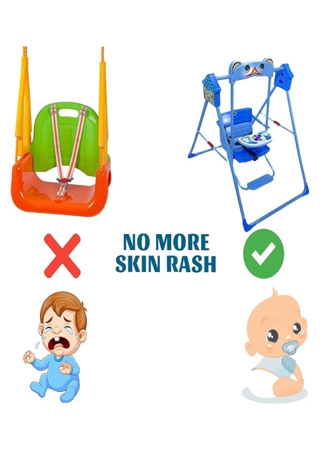 Rally Baby Swing, Indoor Outdoor Home Swing with Safety Seat, Infant Swing, Backyard Swing Sets, Infant and Toddler Swing Chair Set Blue - Image 3