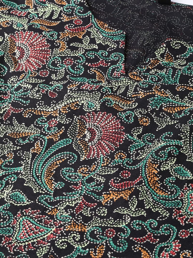 Vaamsi Women's Cotton Kalamkari Printed Straight Kurta (VCK1312_Multicolour_S) - Image 2