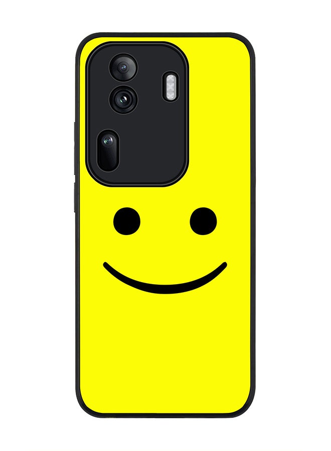 Stylizedd Rugged Black Edge Case for Oppo Reno11 Pro, Slim fit Soft Case Flexible Rubber Edges Anti Drop TPU Gel Thin Cover -  Blimey Smiley - Image 1