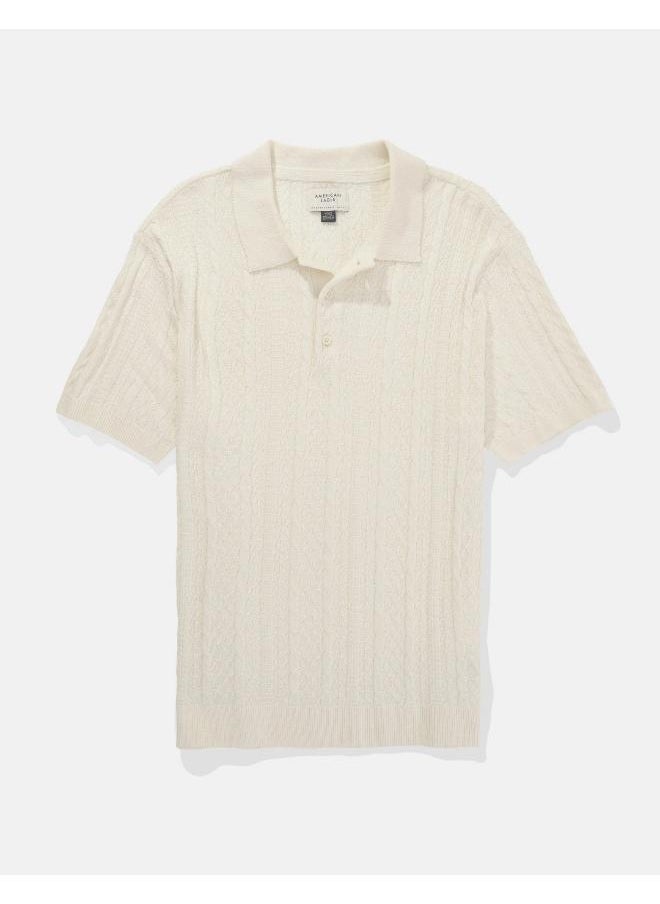 American Eagle Textured Polo Neck Sweater  - Image 3