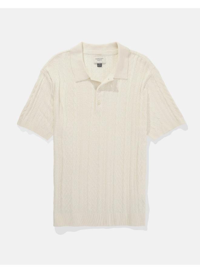 American Eagle Textured Polo Neck Sweater  - Image 3