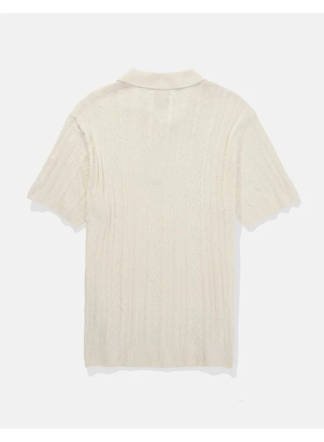 امريكان ايجل Textured Polo Neck Sweater