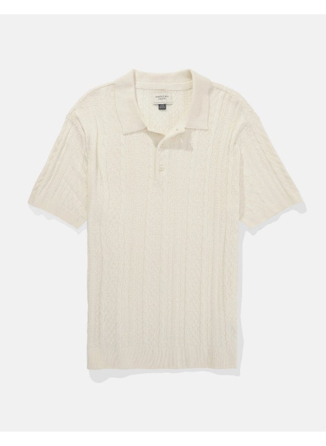 American Eagle Textured Polo Neck Sweater  - Image 2