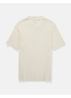 American Eagle Textured Polo Neck Sweater  - Image 4
