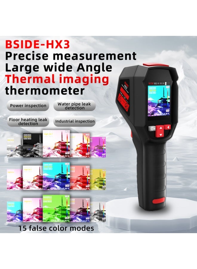 BSIDE HX3 Infrared Thermal Imager Handheld Temperature Detector – 2.4" HD Screen, Dual Optical Fusion, Laser Indicator, 15 Color Modes, High-Precision Non-Contact Thermometer - Image 2