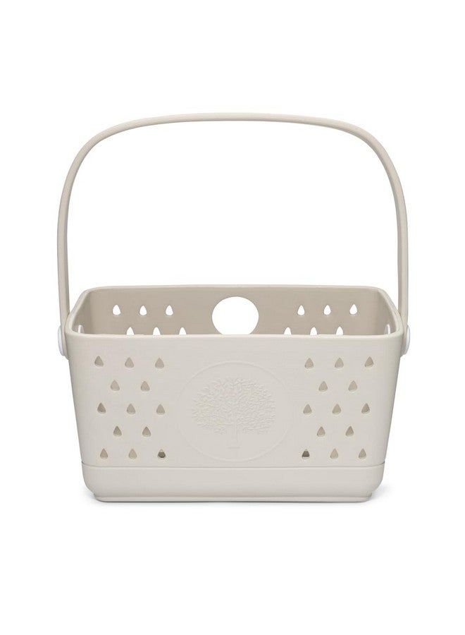Parker Baby Co. Parker Baby Bath Caddy | BPA Free & Food Grade Shower Caddy Organizer for Toys & Supplies | Quick-Dry, Sturdy & Perfect Size Shower Basket w/Handle in Neutral Colors  - Image 1