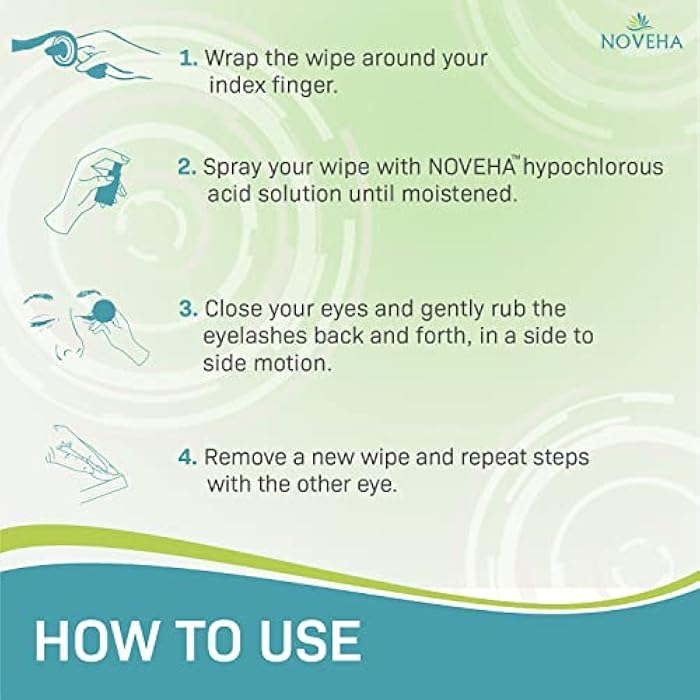 NOVEHA 60PCs Dry Wipes - Gentle & Hypoallergenic Daily Eye & Nasal Cleanser Wipes - Makeup Removal - Calm, Relieve, Soothe, Hydrate Your Skin Naturally - Can be Use with our Foam and Cleanser Line - Image 4