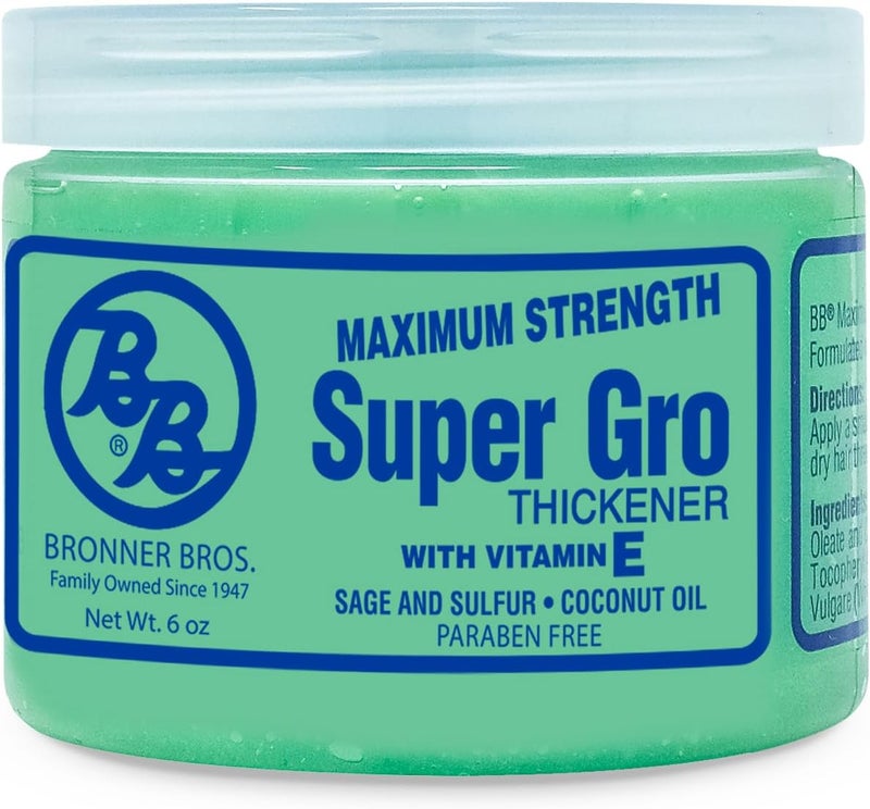 Bronner Bros Super Gro Maximum Strength Hair Thickener with Vitamin E, 6 Ounce - Image 1