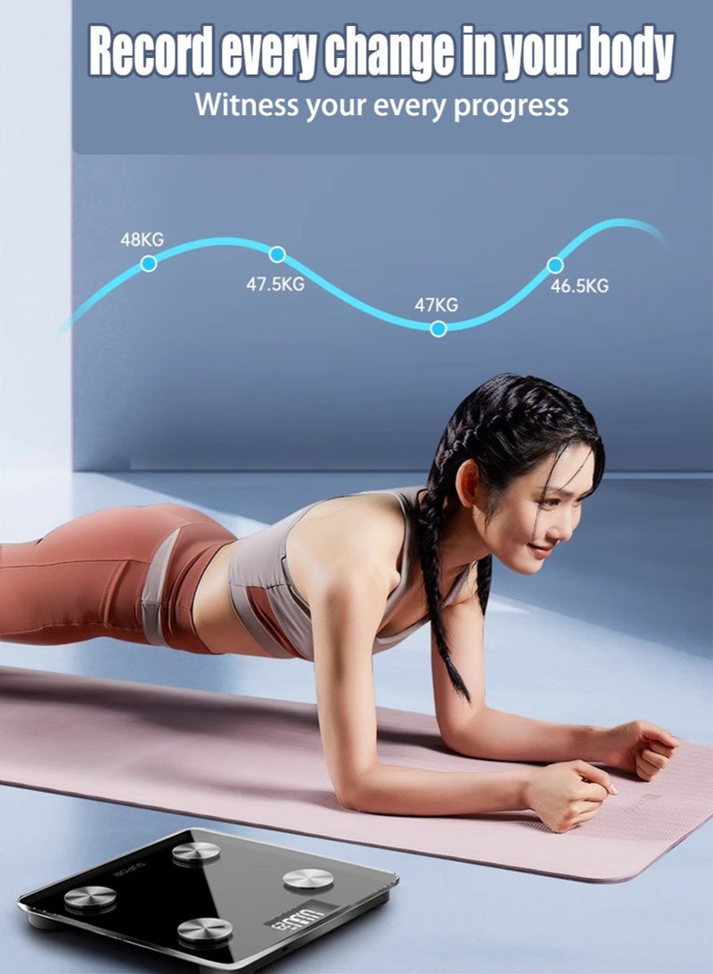 Leon Home Stunning smart electronic scale debuts, equipped with cutting-edge Bluetooth technology. It works in perfect harmony with body watches. Weighing data is instantly synchronized intelligently, allowing for easy control of health dynamics.  - Image 2