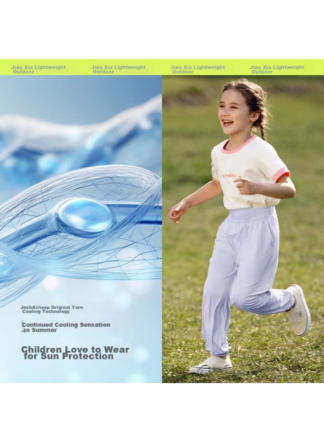 Beneunder Beneunder Kids Pants Al20824 Mosquito Repellent Quick-drying Sun Protection Pants Cool Breathable Cuffed Pants Galaxy Grey 150  - Image 2