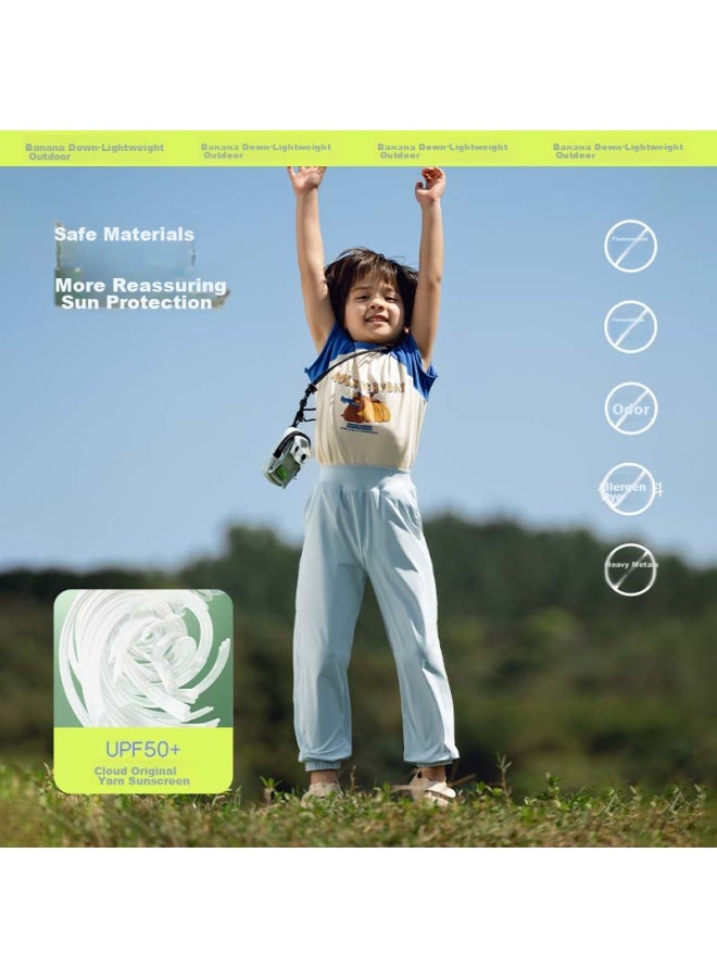 Beneunder Beneunder Kids Pants Al20824 Mosquito Repellent Quick-drying Sun Protection Pants Cool Breathable Cuffed Pants Galaxy Grey 150  - Image 3