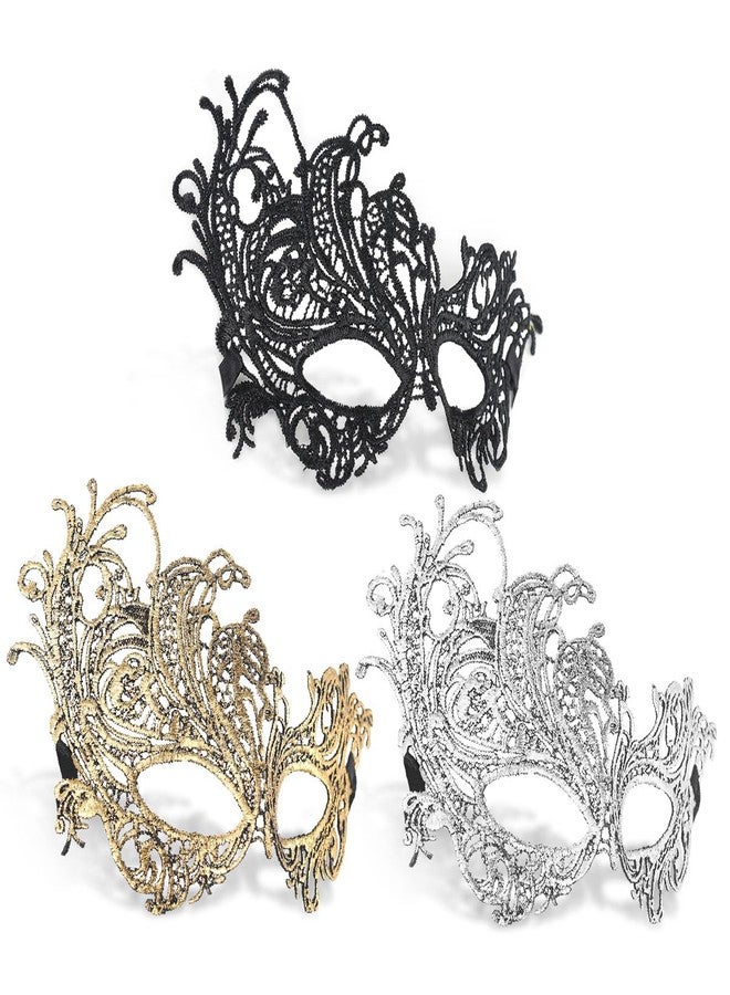 MYMENU Masquerade Mask for Women Lace Venetian Halloween Mask for Costume Party Mardi Gras (3 Phoenix) - Image 1