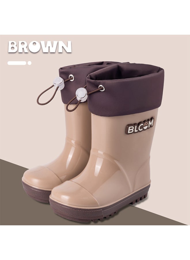 Eco-friendly Original And Korean High-end Children's Waterproof Rain Boots With Elastic Cuffs For Boys And Girls