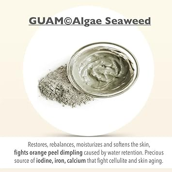 guam GUAM Seaweed Mud Anti Cellulite Cream for Sensitive Skin with Vitamins Crowberry 500ml Thighs Buttocks Leg Fragile Capillaries Treatment Skin Tightening Cream Body Firming Draining Action - Image 5