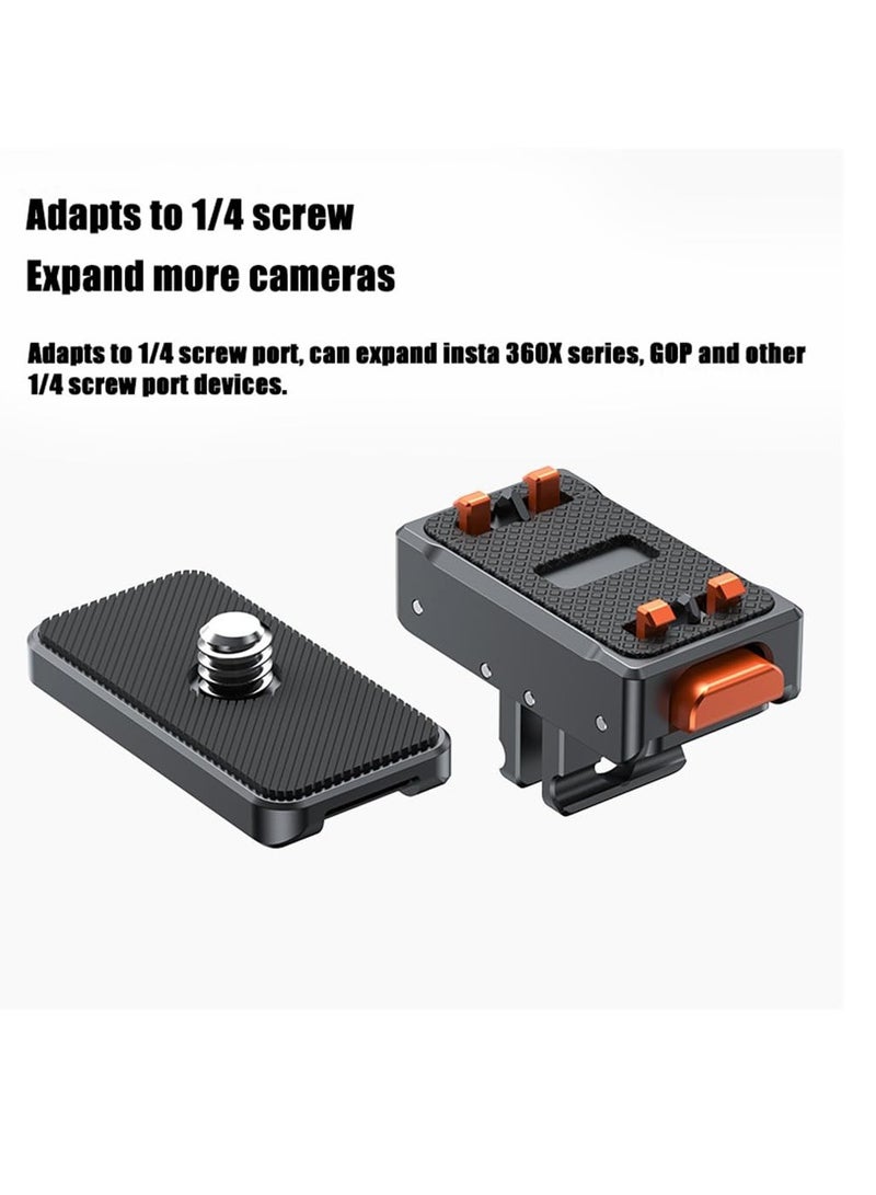 Zikra For Insta360 Ace Pro/Ace Magnetic Quick Release Adapter Tripod Adapter Mount with 1/4" Extension Bracket, Magnetic Sets - Image 3