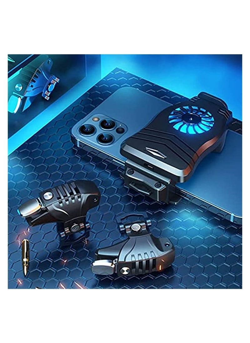 NIBEMINENT - Mobile Gaming Controller, Trigger for PUBG/Fortnite/Rules of Survival Grip and Joysticks, Phone Cooler, Android,for iOS - Image 1