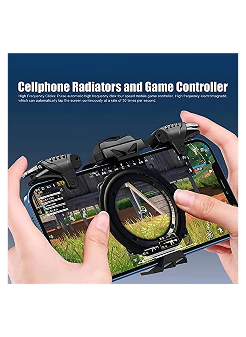 NIBEMINENT - Mobile Gaming Controller, Trigger for PUBG/Fortnite/Rules of Survival Grip and Joysticks, Phone Cooler, Android,for iOS - Image 1
