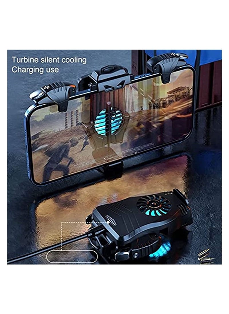 NIBEMINENT - Mobile Gaming Controller, Trigger for PUBG/Fortnite/Rules of Survival Grip and Joysticks, Phone Cooler, Android,for iOS - Image 1